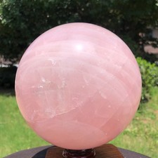 10.82LB Natural Pink Rose Quartz Crystal Sphere Ball Healing Reiki 6540 picture