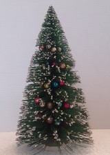 VTG Green Bottle Brush Christmas Tree 13