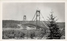 RPPC Tacoma Washington Narrows Bridge Rebuilt Post Disaster Photo Postcard 31A picture