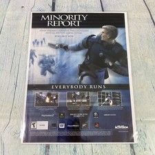 2002 Minority Report Video Game Vtg Print Ad/Poster Pinup Promo Art Magazine Pg picture
