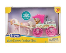 Breyer Stablemates #10666 Unicorn Magic Carriage and Foal Playset - Brand New picture