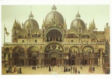 Postcard Silvio Risegari Basilica of San Marco, Venice, Main Facade MINT picture