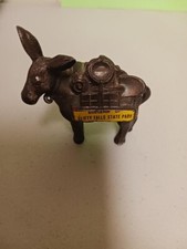 Vintage Clifty Falls Indiana Souvenir Metal Pack Donkey picture