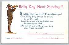 Rally Day Walkersville Maryland MD Epworth League 1920 Bugler Sunday  Postcard picture