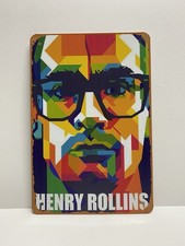 Rare Henry Rollins Thin Metal Artwork Sign 12”x 8” picture