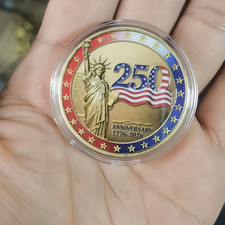 America 250th Anniversary Commemorative Challenge Coin Patriotic Gifts picture