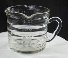Depression Era Hazel Atlas Triple Spout  1 Cup Measuring Cup picture
