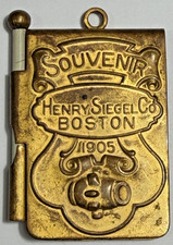 1905 Henry Siegel Co. Boston Brass? Antique Souvenir Notepad with Pencil picture
