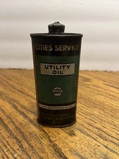Vintage 1940s Rare Cities Service Lead Top 4oz Handy Oiler Can picture