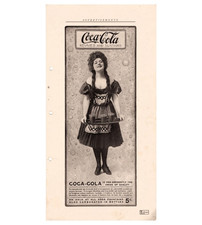 ORIGINAL 1905 Coca Cola Girl - Extra Rare Gibson Girl With Tray Antique Print Ad picture