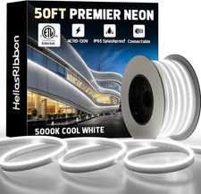 120V LED Neon Rope Lights, 5000K Cool White, 50Ft picture