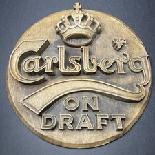 Carlsberg Sign Vintage 3D Faux Wood Bar Decor Brown 17