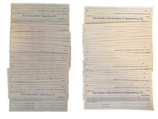40 Antique c1910 First/People's National Bank Shippensburg PA Unused Checks picture