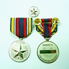 RARE US Navy Superior Civilian Medal for Valor set picture