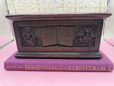Antique 1896 Hand-Carved Wooden Presentation Box picture
