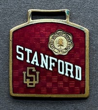 Antique Stanford University Watch Fob Robbins Co Attleboro Mass Enamel SU Seal picture