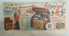 Admiral Radio Phonograph Ad: Never Lonesome With Admiral 1948 Size: 11 x 15 in picture