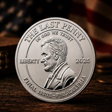 Last Penny Tribute Coin 1793 2025, Lincoln Memorial Final Cent USA Gift Coin picture