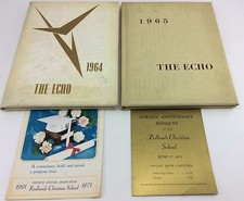 2 REDLANDS CHRISTIAN SCHOOL RCS 1964+1965 YEARBOOKS Southern California THE ECHO picture