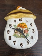 VTG Merry Mushroom Sears and Roebuck Co Wall Clock 1976 Ceramic Battery Operated picture