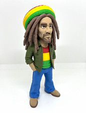 Rasta Man Dreadlocks Figure Collectible Character - Multicolor Beanie Hat picture