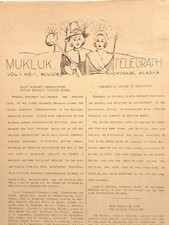 Rare Nov 1944 WWII Mukluk Telegraph Newspaper Anchorage Alaska Civil Aero. Admin picture