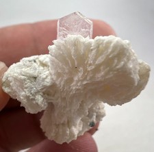 52 CT Apatite Crystal With Quartz on Matrix from Skardu Pakistan a7 picture