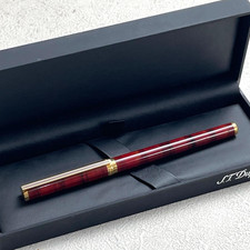 Vintage ST Dupont Classique Red Strata Rollerball Pen GT Made in France BS230 picture