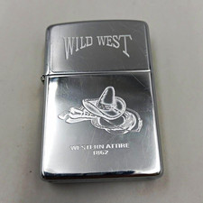 Zippo Wild West Western Attire 1862 Chrome Collectible Lighter picture