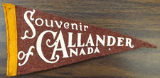 VINTAGE 1950s CALLANDER CANADA PENNANT 8.75
