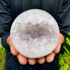 1.56LB Agate Open Smile Crystal Sphere Energy Healing Wealth Attraction Ornament picture