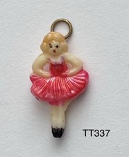 ADORABLE Ballerina Girl Dance Japan Celluloid Charm Prize picture