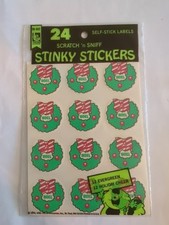 Vintage Trend Scratch And Sniff Stinky Stickers Evergreen Holiday Cheer 24 Pk picture