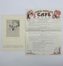 Original Chez Panisse Cafe Menu May 3, 1986 Vintage Berkeley California HTF 2pc picture