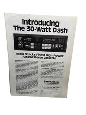 1988 Radio Shack Realistic Car Stereo Print Ad AM FM Cassette 30 Watt Dash picture