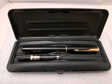 Parker Sonnet Matte Black Fountain Pen 18K 750 Gold Nib France And Case picture