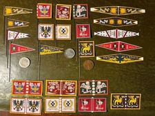 24x 28mm Warhammer Empire 12x On Metal Pole + 12x Printouts Flags Banners picture