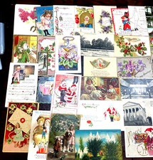 175 ANTIQUE POSTCARDS FROM THE 1940's - 1960's - SOME HAVE OLD STAMPS ATTACHED picture