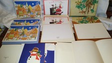 VTG Christmas Cards Lot of 28 Unused W/ Envelopes Inserts Hallmark Ambassador picture
