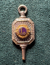 Vintage Lions Club International Key Fob Charm Pendant Key Charm L-2093 U67 picture
