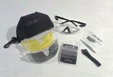 ESS ICE Frameless Eye Protection Glasses Clear Smoke & Amber Lenses Gov Issue picture