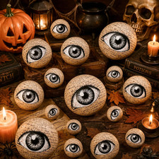 16 Pcs Halloween Eyeballs Orbs, 4 Size Realistic Scary Eyeballs picture