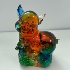 Liuli Crystal Glass Pig Figurine – Chinese Zodiac Fengshui gift Home Decor picture