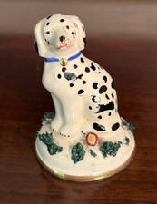 Antique 18th/19th C Chelsea Porcelain Dalmatian Dog Figurine; Gold Anchor Mark picture