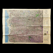 RARE Invasion of Normandy WWII 1943 D-Day Battle of Saint-Lô France Combat Map  picture