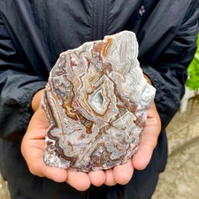 213G Natural Crazy Lace Agate Slab Polished Raw Mineral Specimen Crystal Healin picture