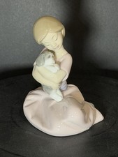 NAO BY LLADRO #1451 MY PUPPY LOVE BRAND NIB GIRL HOLDING DOG CUTE picture