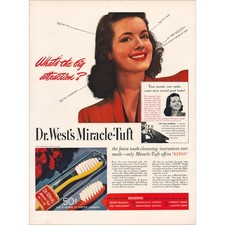 1941 Dr. West’s Toothbrushes Original Vintage Print Ad picture
