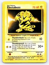 Electabuzz 20/102 Rare Base Set Unlimited Pokemon Damaged picture