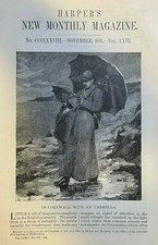 1881 Cornwall England Castle at Karn Brea Looe Falmouth St. Ives illustrated picture